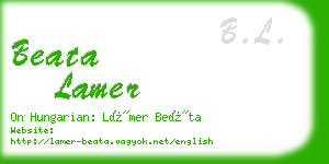 beata lamer business card